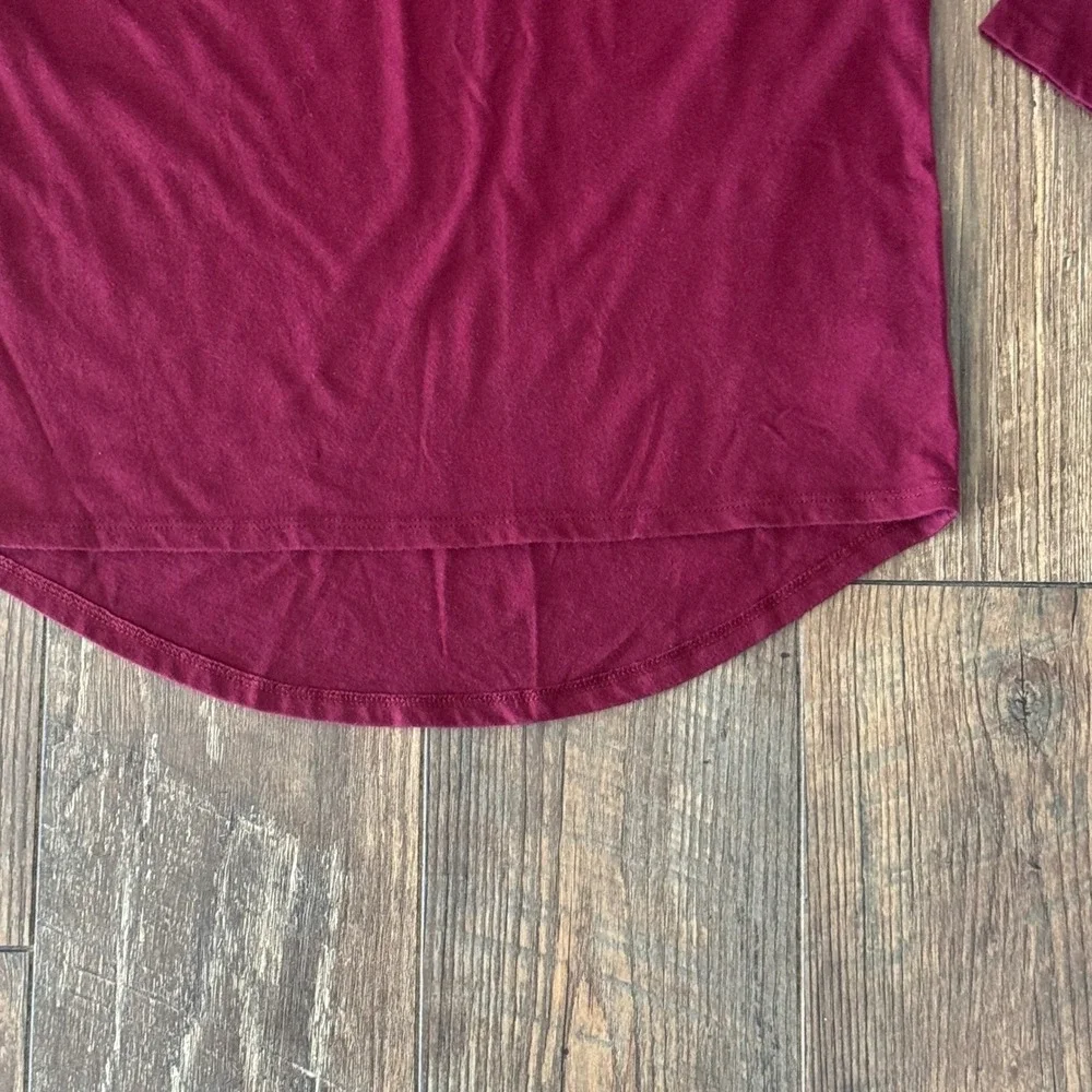 Old Navy Girls Softest Tee Burgundy Long Sleeve Strappy Back Top Size L 10-12